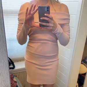 Size 8 bec + bridge “pink himalayan salt” long aleeve mini dress
